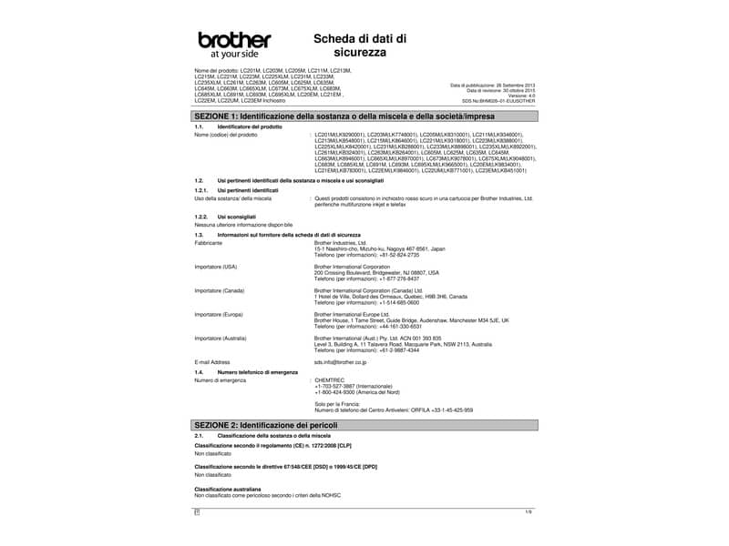 Cartuccia inkjet LC-223 Brother magenta  LC-223M