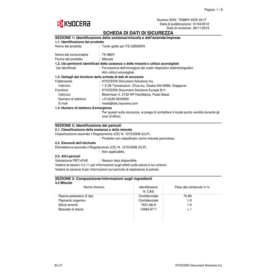 Toner TK-880M Kyocera-Mita magenta  1T02KABNL0