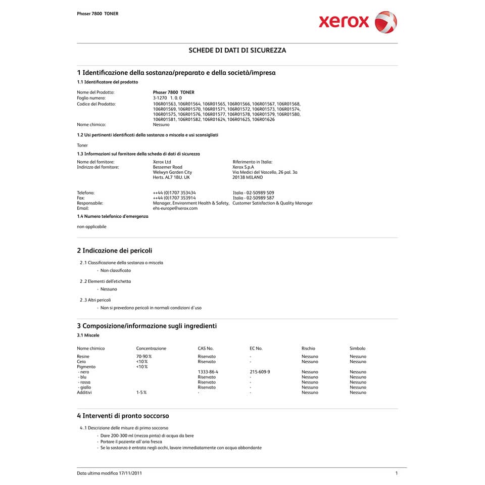 Vaschetta recupero toner Xerox  108R00982