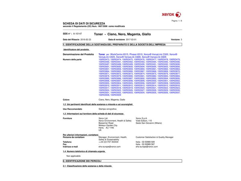 Toner standard C50X Xerox ciano  106R03859