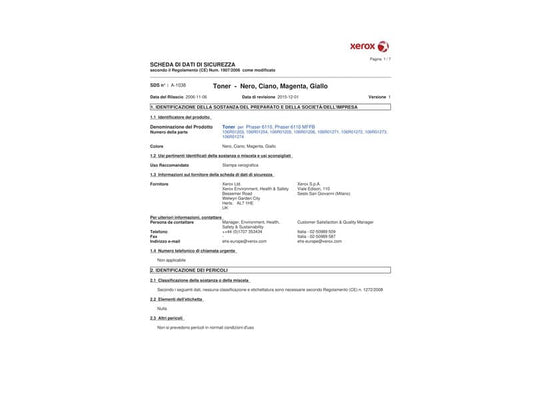Toner Xerox giallo  106R01273