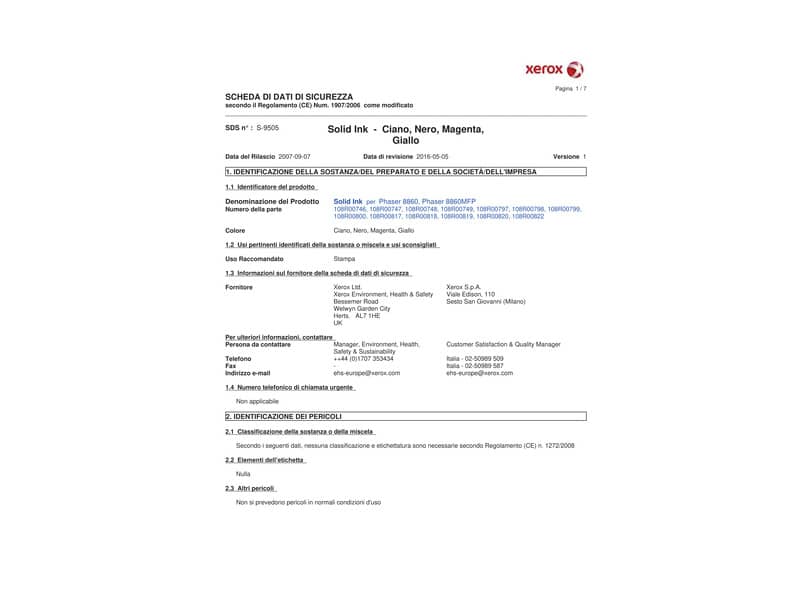 Unità immagine Xerox ciano  Conf. 6 - 108R00746