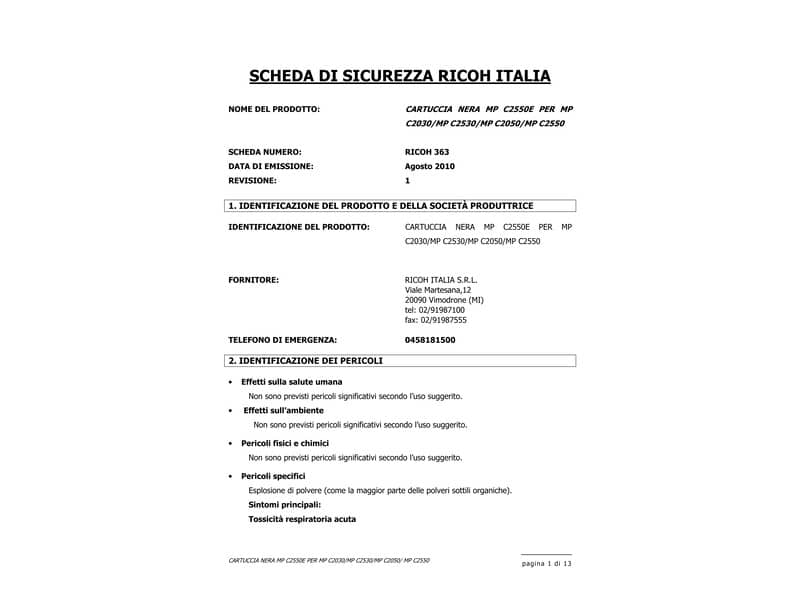 Toner C2550E Ricoh ciano  841197