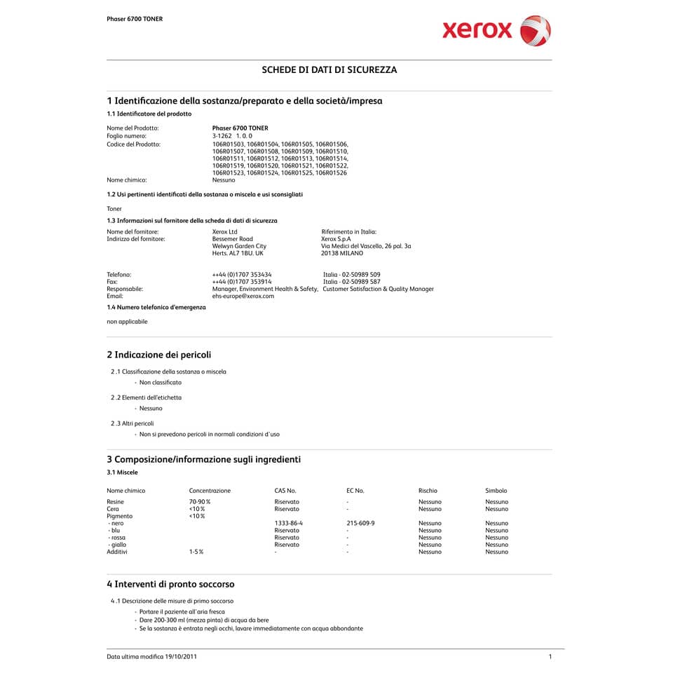 Unità immagine Xerox ciano  108R00971