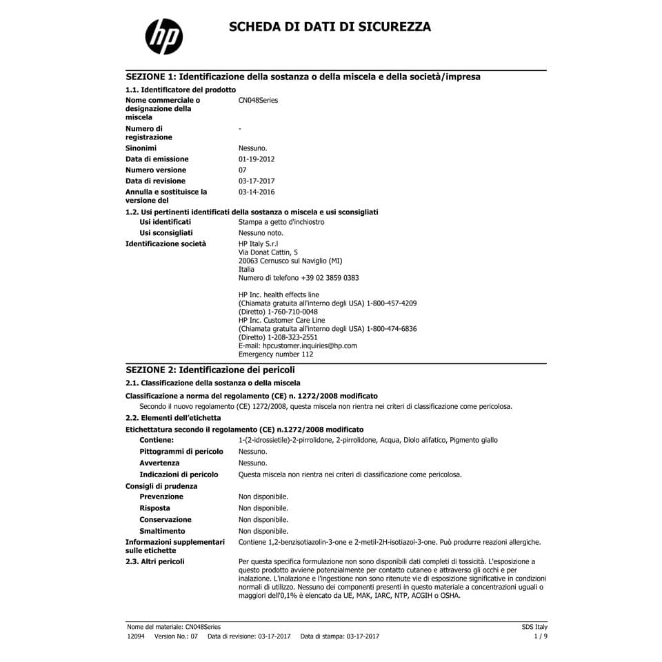 Cartuccia inkjet 951XL HP giallo  CN048AE