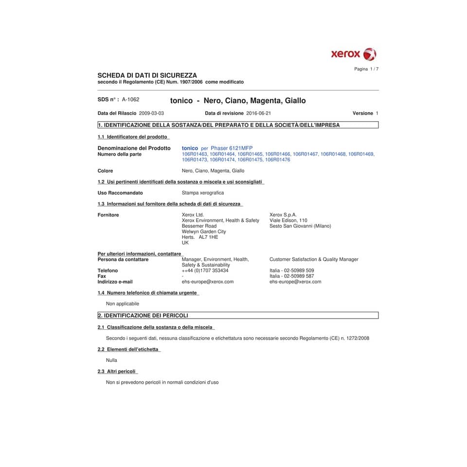 Toner alta capacità Xerox giallo  106R01468