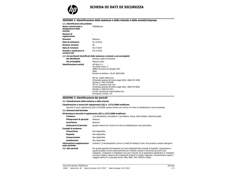 Cartuccia inkjet alta capacità 933XL HP giallo CN056AE