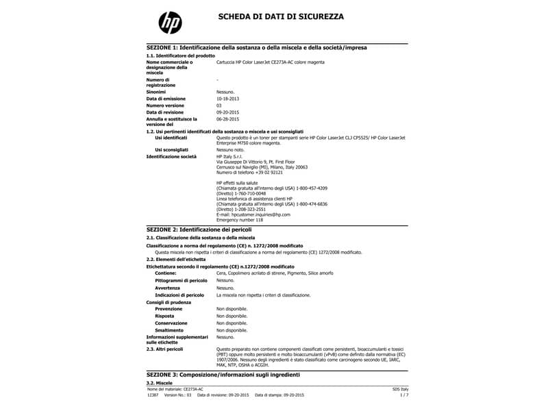 Toner 650A HP magenta standard CE273A