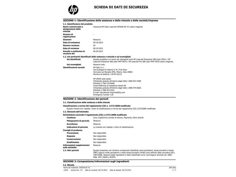 Toner 507A HP magenta  CE403A