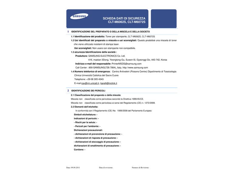 Toner alta capacità CLT-M6062S Samsung magenta SS613A