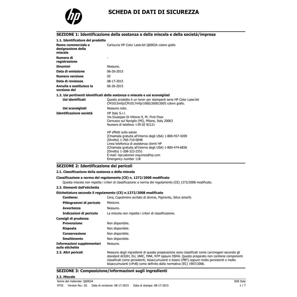 Toner 124A HP giallo  Q6002A