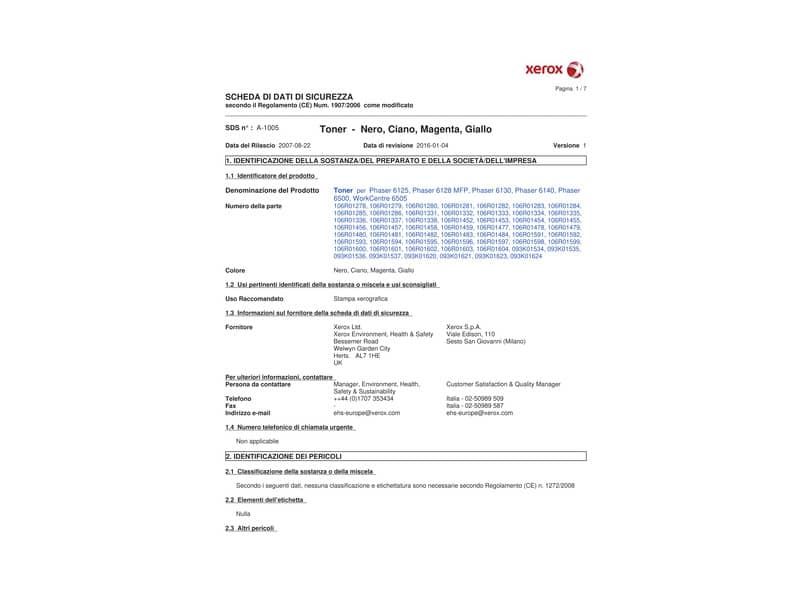 Toner Xerox ciano  106R01278