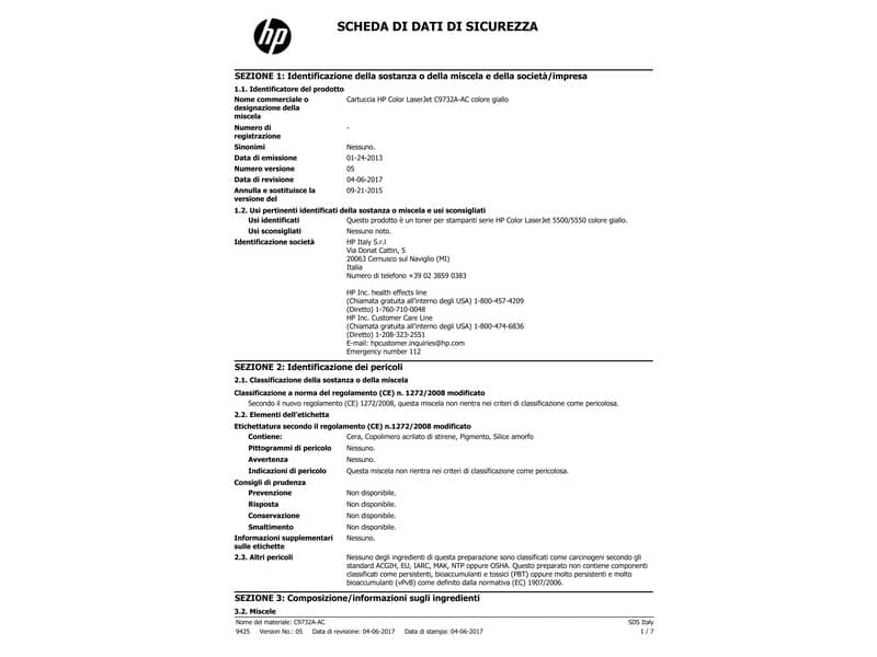 Toner 645A HP giallo standard C9732A