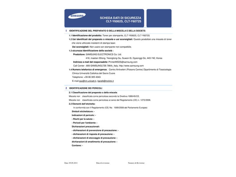 Toner alta capacità CLT-Y6062S Samsung giallo SS706A