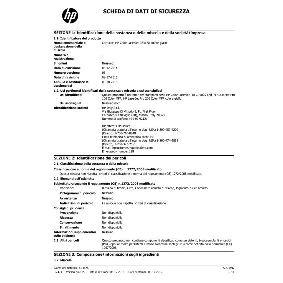 Toner 126A HP giallo  CE312A