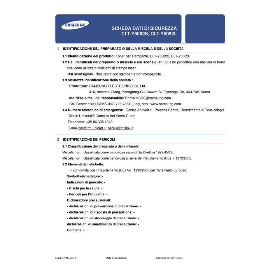 Toner CLT-Y5082S Samsung giallo  SU533A
