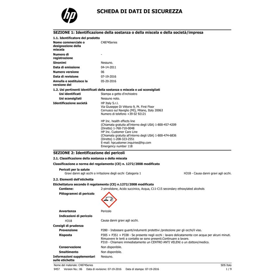 Cartuccia inkjet 80 HP magenta standard C4874A