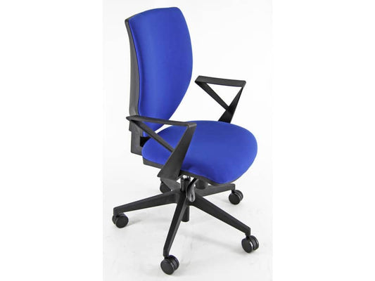 Sedia operativa girevole Unisit Cozy CZAY - rivestimento Eco blu - con braccioli - CZAY/BR/EB