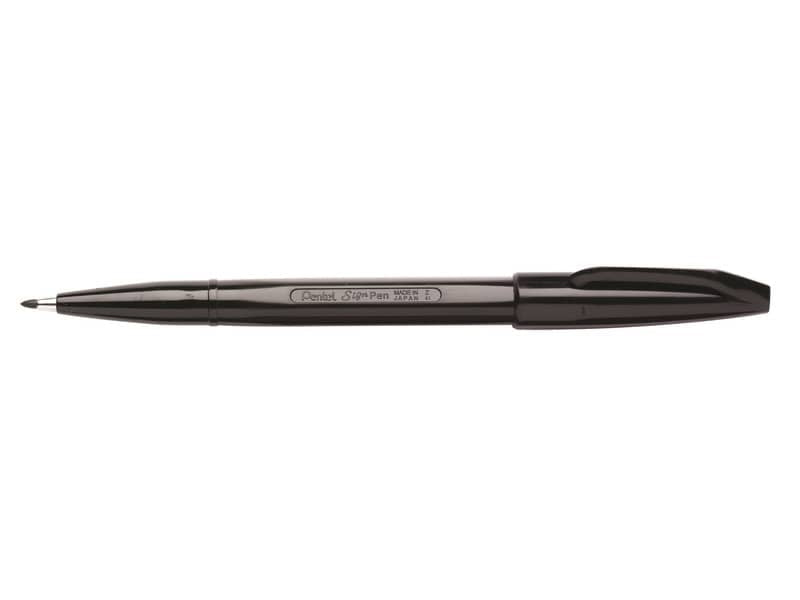 Pennarello Pentel Sign Pen punta fibra 2 mm 0,8 mm nero S520-A