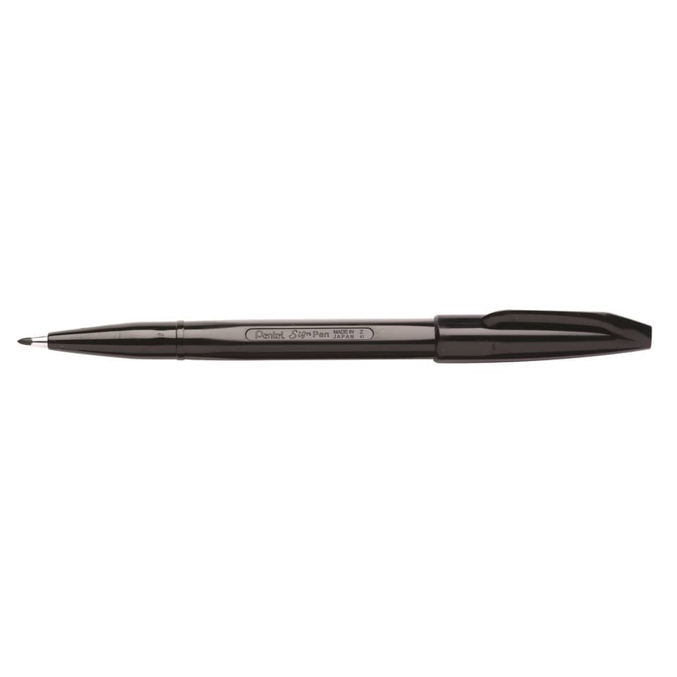 Pennarello Pentel Sign Pen punta fibra 2 mm 0,8 mm nero S520-A
