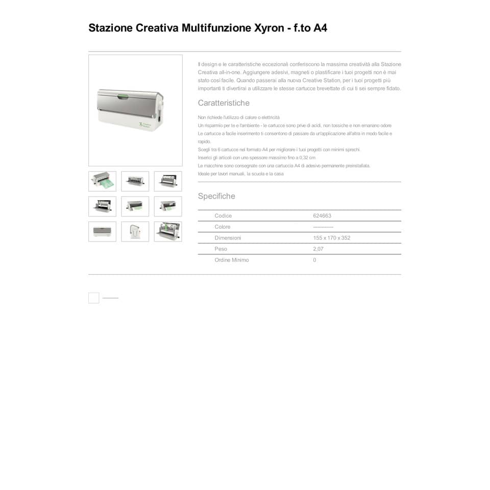 Plastificatrice manuale creativa multifunzione XYRON A4 - A6 bianco 624663