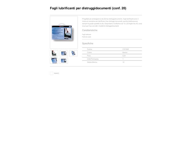 Fogli lubrificanti per distruggidocumenti Rexel Formato A5 conf. 20 fogli - 2101949