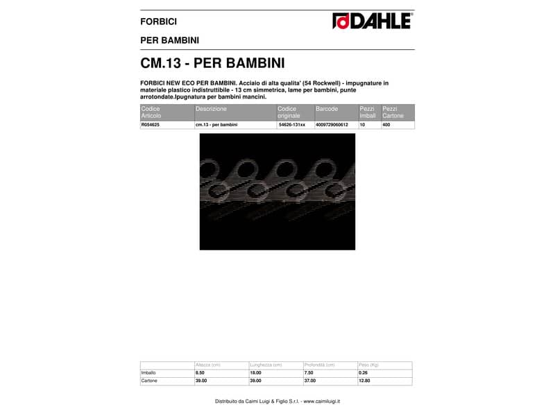 Forbici per bambini Dahle 13 cm punte arrotondate assortiti 54626-13179