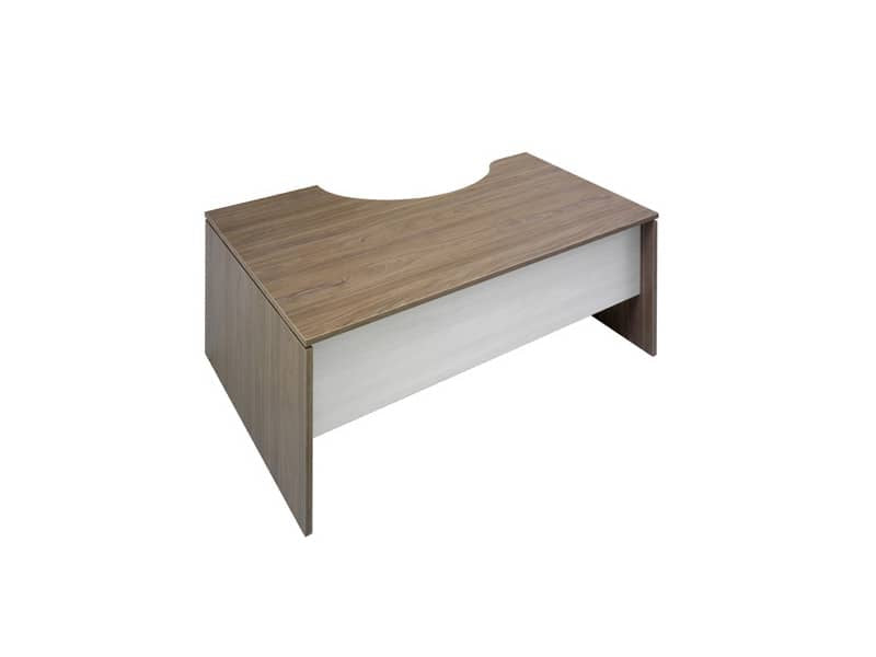 Scrivania informatica Frensy Florence semipenisola a destra 180x100x72 cm fianchi a pannello - olmo - UFL18DX