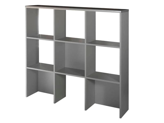 Libreria per sopra mobile Frensy Spirit 135x30x125 cm top wengé - struttura argento - USPWLIB