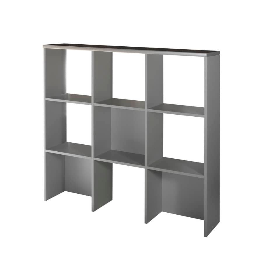Libreria per sopra mobile Frensy Spirit 135x30x125 cm top wengé - struttura argento - USPWLIB