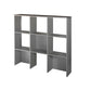 Libreria per sopra mobile Frensy Spirit 135x30x125 cm top wengé - struttura argento - USPWLIB