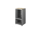 Mobile basso a giorno Frensy Spirit 1 ripiano 45x45x90 cm rovere - struttura grigio - USPRM94