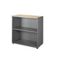 Mobile basso a giorno Frensy Spirit 1 ripiano doppia larghezza 90x45x90 cm top rovere - struttura grigia - USPRM99