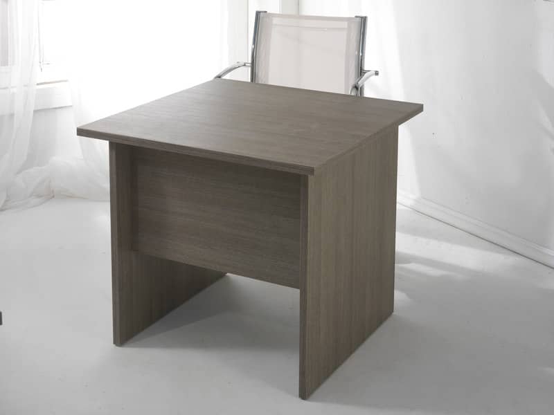 Scrivania Frensy Larix 80x80x72 cm fianchi a pannello rovere grigio ULAGS80