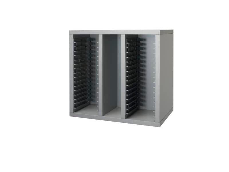 Cassetta Porta CD Frensy Spirit 42x27x39 cm top wengé - struttura argento - USPWCPCD