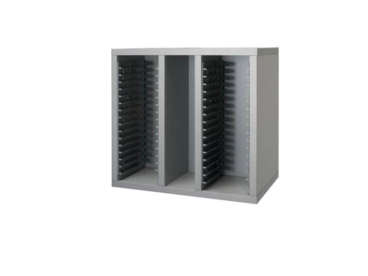 Cassetta Porta CD Frensy Spirit 42x27x39 cm top wengé - struttura argento - USPWCPCD