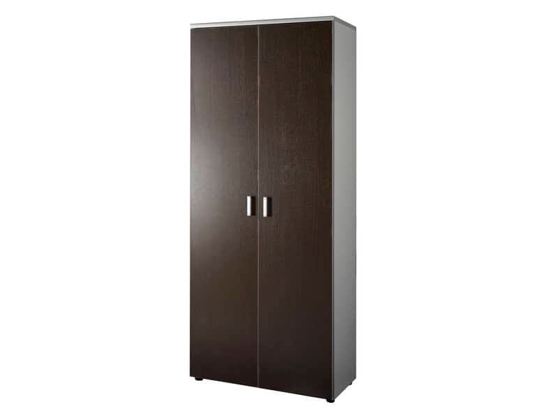 Mobile alto a giorno Frensy Spirit 3 ripiani doppia larghezza 90x45x210 cm top wengé - struttura grigio - USPWM210