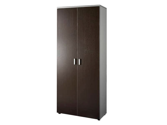 Mobile alto a giorno Frensy Spirit 3 ripiani doppia larghezza 90x45x210 cm top wengé - struttura grigio - USPWM210