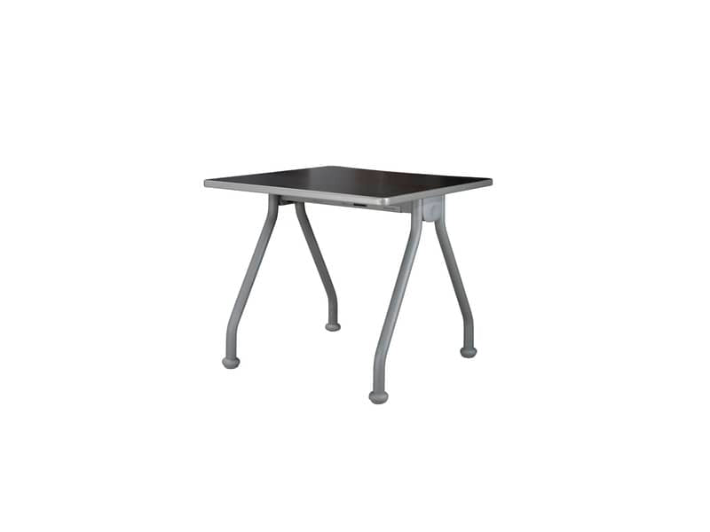 Scrivania con gambe metalliche Frensy Spirit 80x80x72 cm wengé USPWSM80