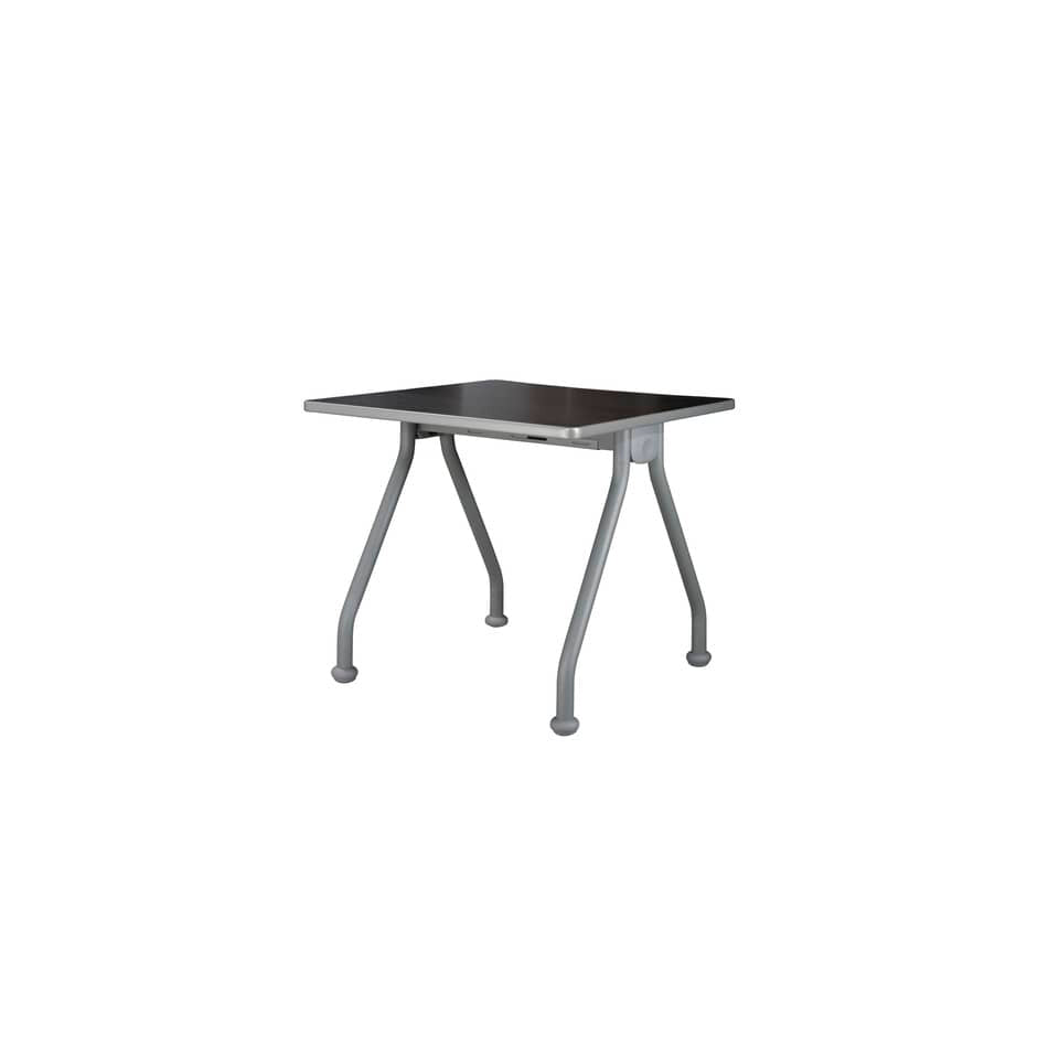Scrivania con gambe metalliche Frensy Spirit 80x80x72 cm wengé USPWSM80