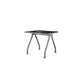 Scrivania con gambe metalliche Frensy Spirit 80x80x72 cm wengé USPWSM80