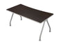 Scrivania con gambe metalliche Frensy Spirit 160x80x72 cm wengé USPWSM16