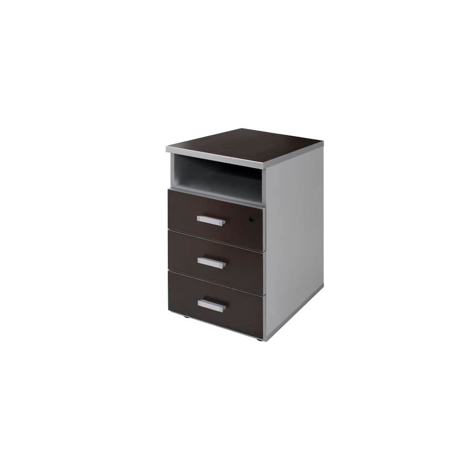 Cassettiera 3 cassetti + vano Frensy Spirit 44x52x72 cm wengé USPWC3C