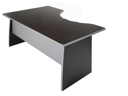 Scrivania informatica Frensy Spirit con semipenisola destra 160x100x72 cm wengé - USPWSI16DX