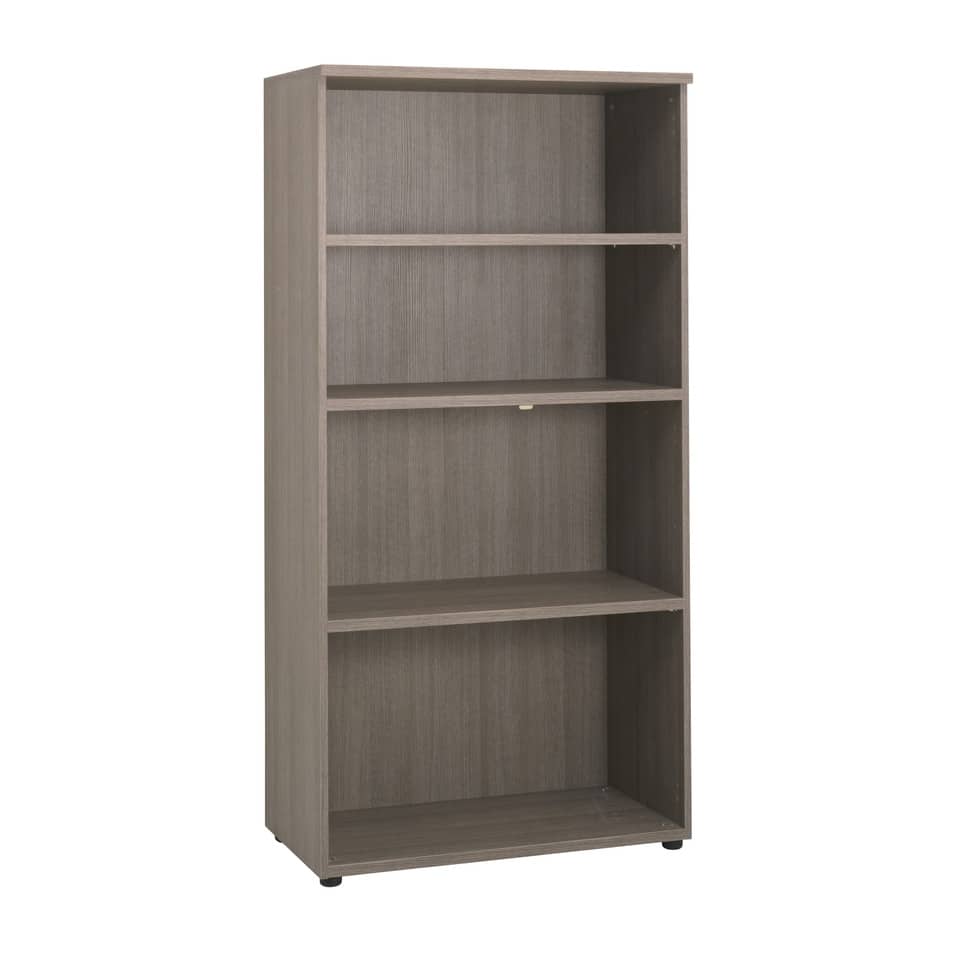 Mobile alto a giorno Frensy Larix 3 ripiani doppia larghezza 90x45x180 cm rovere grigio - ULAGM18