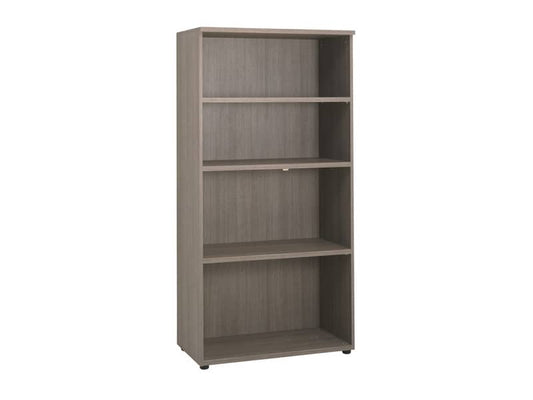 Mobile alto a giorno Frensy Larix 3 ripiani doppia larghezza 90x45x180 cm rovere grigio - ULAGM18