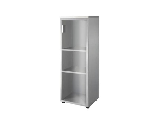 Mobile medio a giorno Frensy Spirit 2 ripiani 45x45x130 cm top wengé - struttura grigio - USPWM134