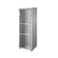 Mobile medio a giorno Frensy Spirit 2 ripiani 45x45x130 cm top wengé - struttura grigio - USPWM134