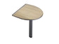 Penisola con gamba metallica Frensy Spirit 80x60x72 cm rovere USPRP80