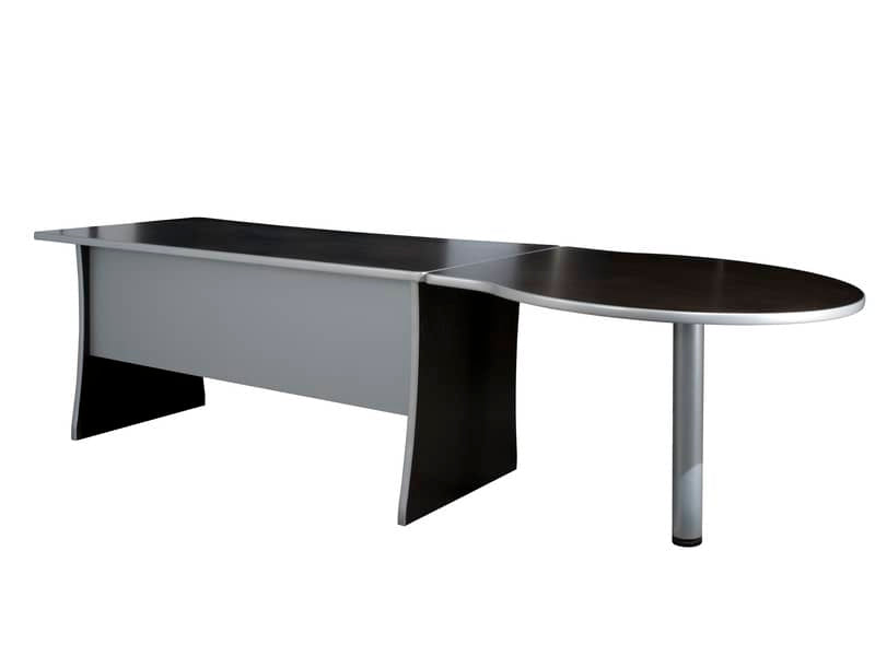 Penisola con gamba metallica Frensy Spirit 100x100x72 cm wengé USPWP100